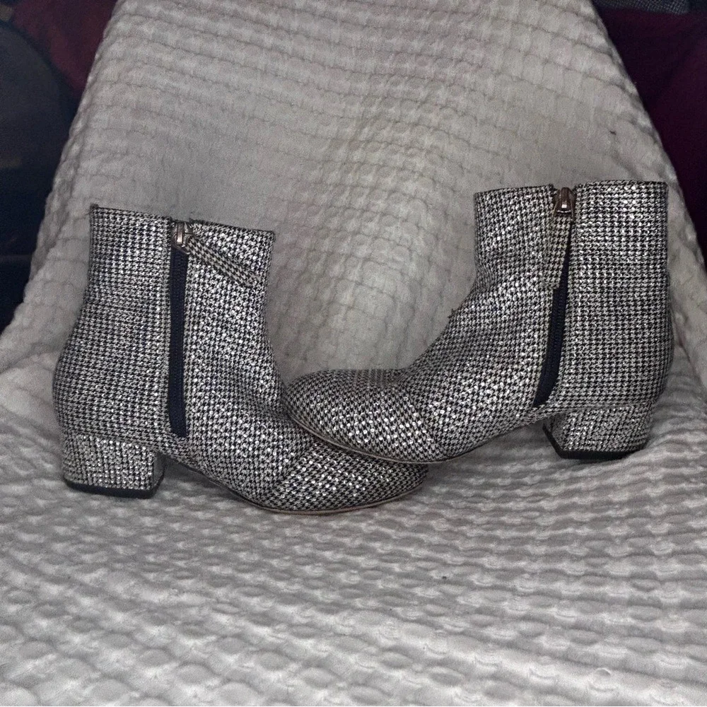 Kurt Geiger London Mini Burlington Girls Houndstooth Ankle Boots Size 13M‎